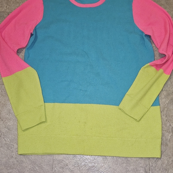 EUC SizeL Color-blocked ALLEN B knitted sweater by Allen Schwartz - Picture 8 of 8